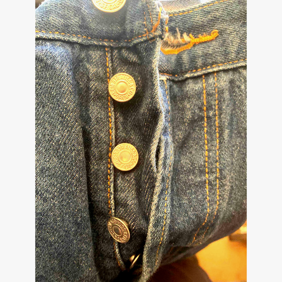 Men's 501xx dark blue Jeans - button fly - Like New - W42 L32 - Picture 7 of 8